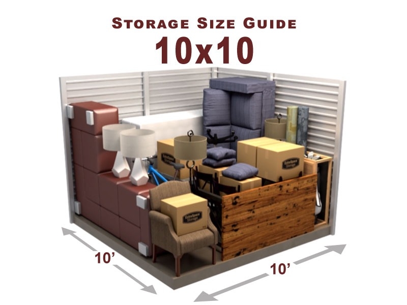 10x10 Storage Units  What Fits in 10 by 10 Storage Unit